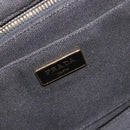 PRADA Canapa PM Hand Bag Canvas 2way Black Auth 79141-17