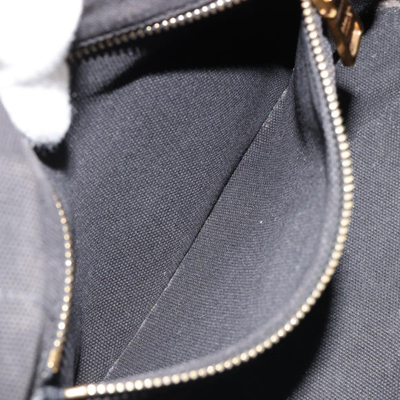 PRADA Canapa PM Hand Bag Canvas 2way Black Auth 79141
