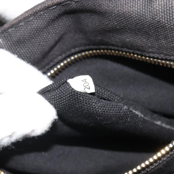 PRADA Canapa PM Hand Bag Canvas 2way Black Auth 79141