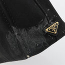 PRADA Canapa PM Hand Bag Canvas 2way Black Auth 79141-6
