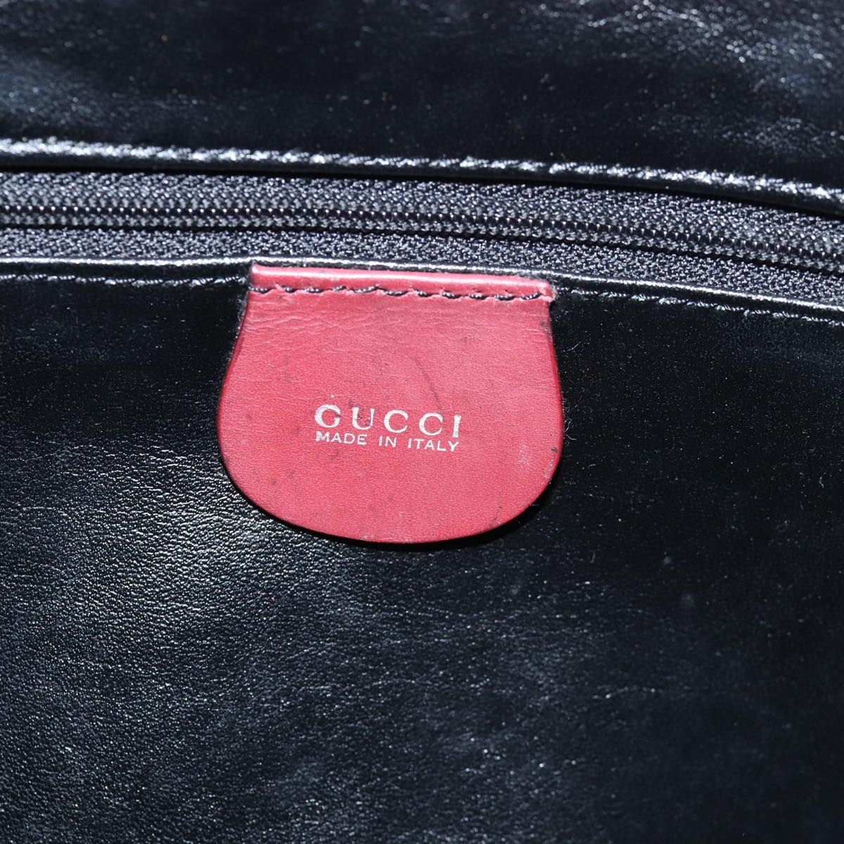 GUCCI Bamboo Hand Bag Suede 2way Red 001 1638 Auth 79161