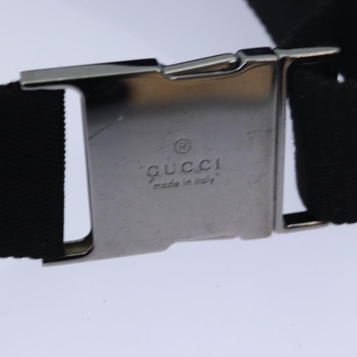 GUCCI GG Canvas Waist bag Black 28566 Auth 79171