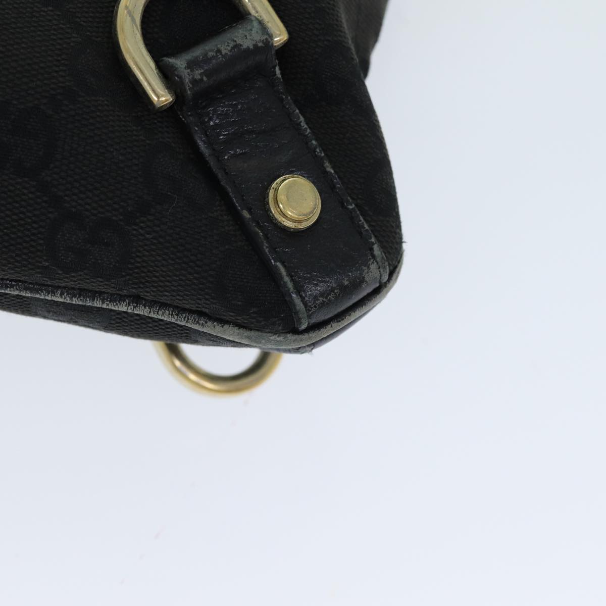 GUCCI GG Canvas Shoulder Bag Black 131326 Auth 79173