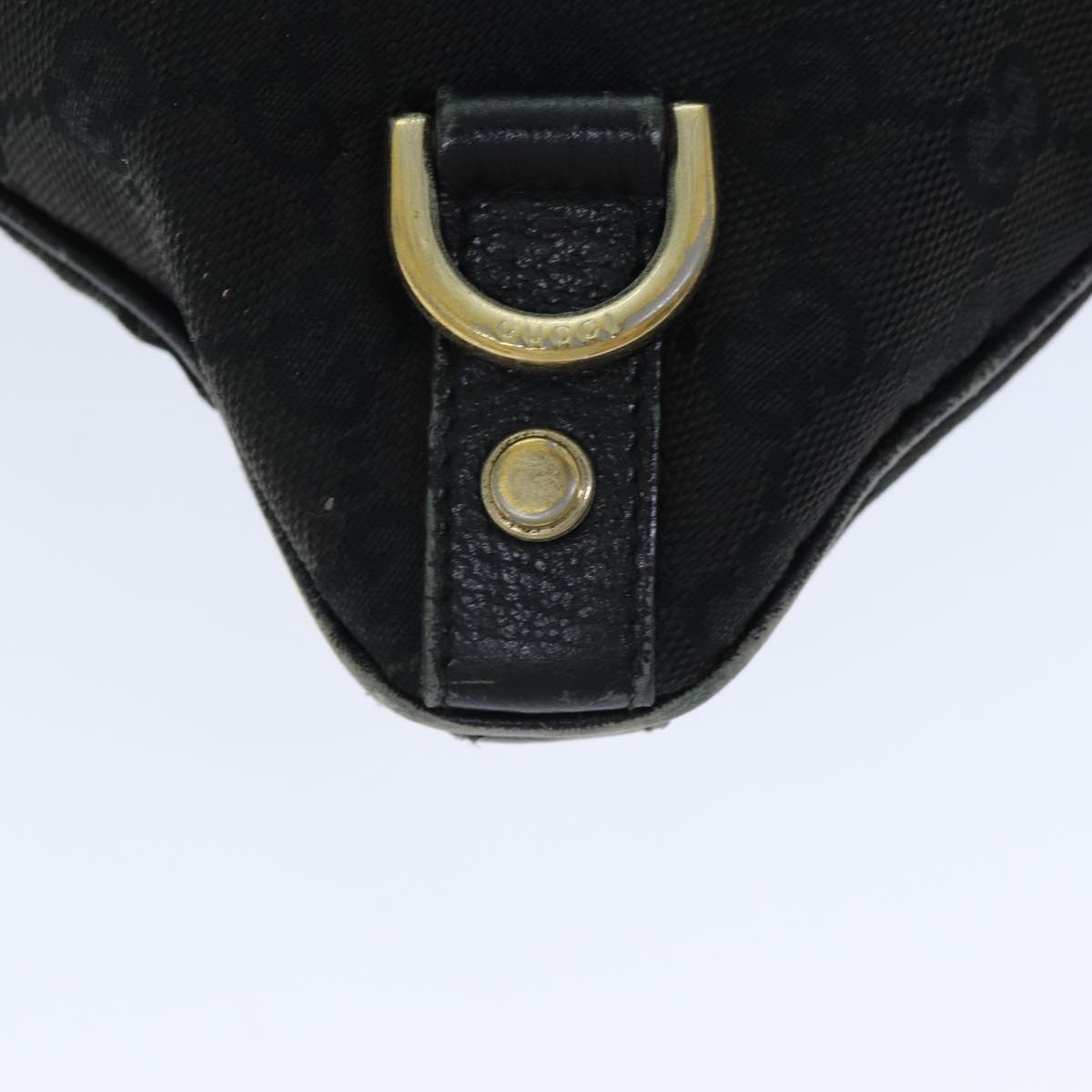 GUCCI GG Canvas Shoulder Bag Black 131326 Auth 79173