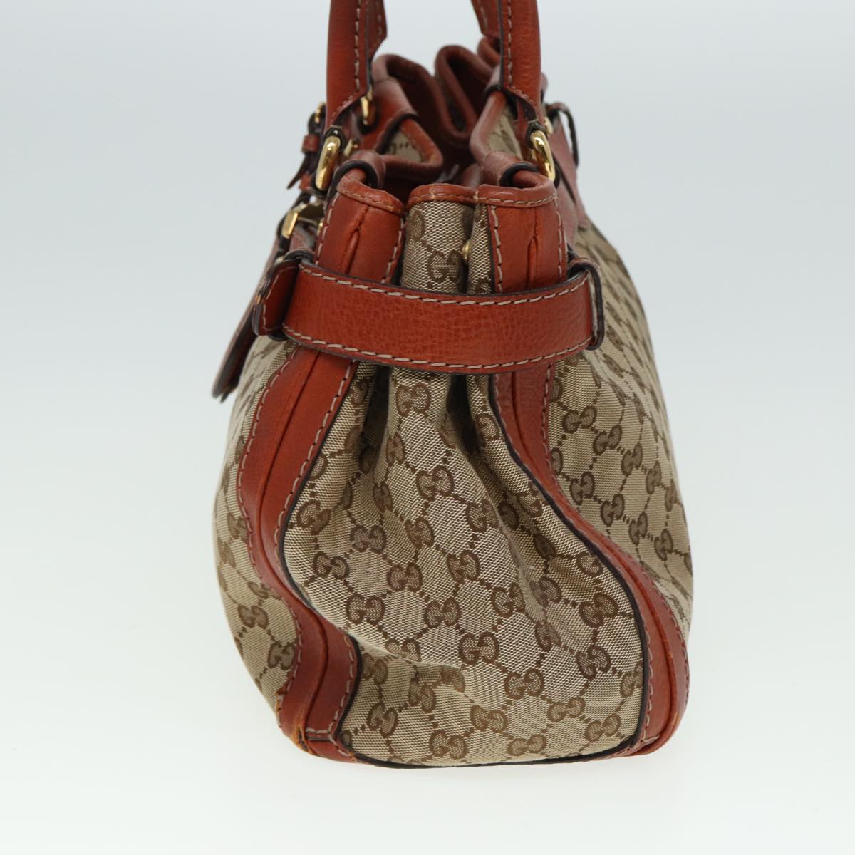 GUCCI GG Canvas Hand Bag Beige 247183 Auth 79179