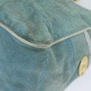 CELINE Hand Bag Suede Blue Auth 79185-16