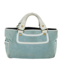 CELINE Hand Bag Suede Blue Auth 79185-13