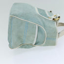 CELINE Hand Bag Suede Blue Auth 79185-3