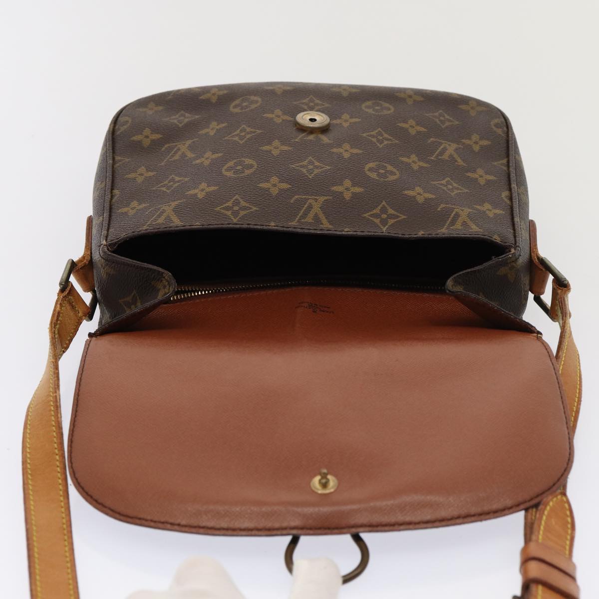 LOUIS VUITTON Monogram Saint Cloud GM Shoulder Bag M51242 LV Auth 79200