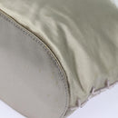 PRADA Hand Bag Nylon Silver Auth 79203-14