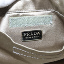 PRADA Hand Bag Nylon Silver Auth 79203-17