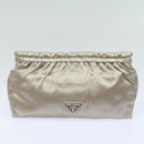 PRADA Hand Bag Nylon Silver Auth 79203-21