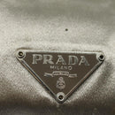 PRADA Hand Bag Nylon Silver Auth 79203-24