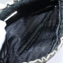 PRADA Hand Bag Nylon Silver Auth 79203-26