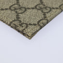 GUCCI GG Supreme Butterfly Clutch Bag PVC Beige 550781 Auth 79205V-16