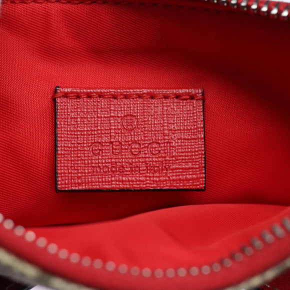 GUCCI GG Supreme Butterfly Clutch Bag PVC Beige 550781 Auth 79205V