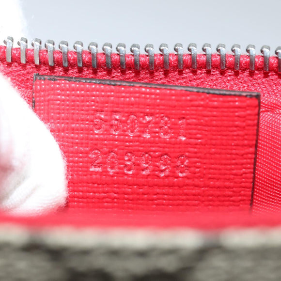 GUCCI GG Supreme Butterfly Clutch Bag PVC Beige 550781 Auth 79205V