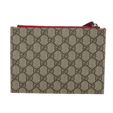 GUCCI GG Supreme Butterfly Clutch Bag PVC Beige 550781 Auth 79205V - 0