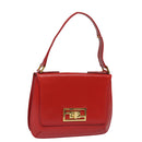 FENDI Hand Bag Leather Red Auth 79213-1