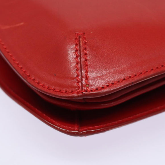 FENDI Hand Bag Leather Red Auth 79213