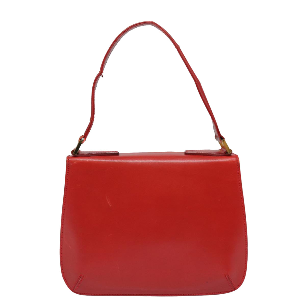 FENDI Hand Bag Leather Red Auth 79213 - 0