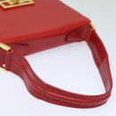 FENDI Hand Bag Leather Red Auth 79213-7