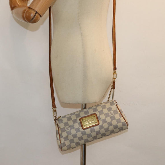 LOUIS VUITTON Damier Azur Eva Shoulder Bag 2way N55214 LV Auth 79224