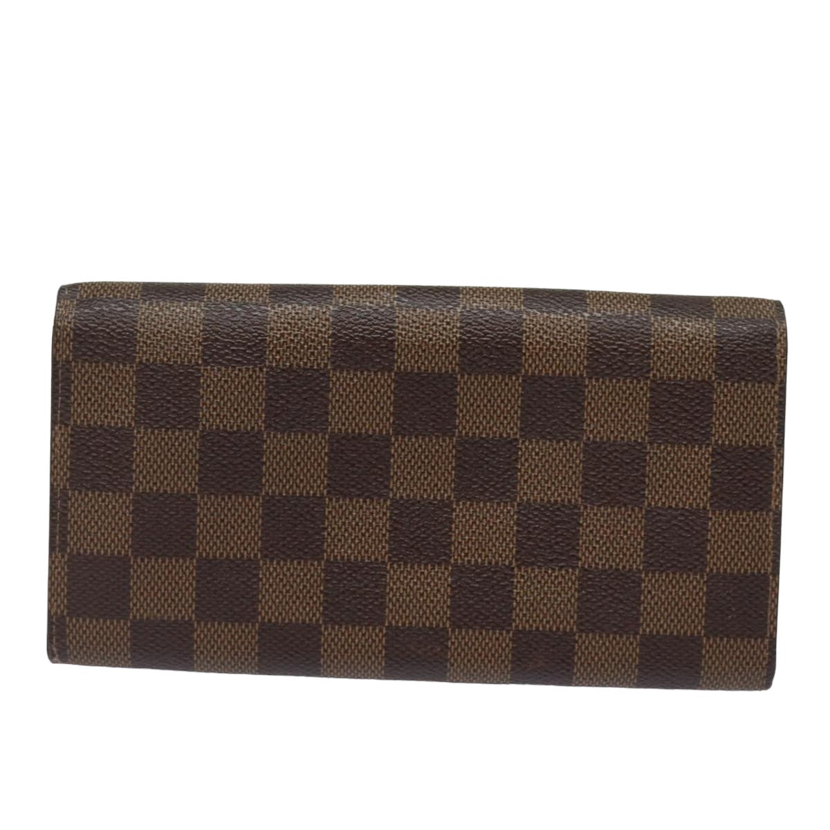 LOUIS VUITTON Damier Ebene Portefeuille Sarah Long Wallet N60491 LV Auth 79229 - 0