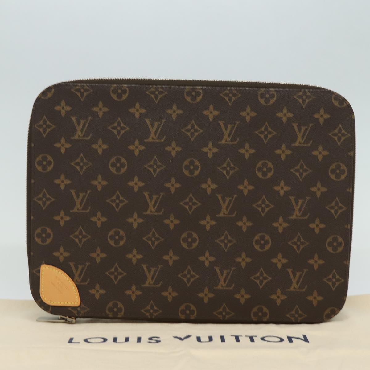 LOUIS VUITTON Monogram Horizon Laptop Sleeve PC Case M42666 LV Auth 79231A