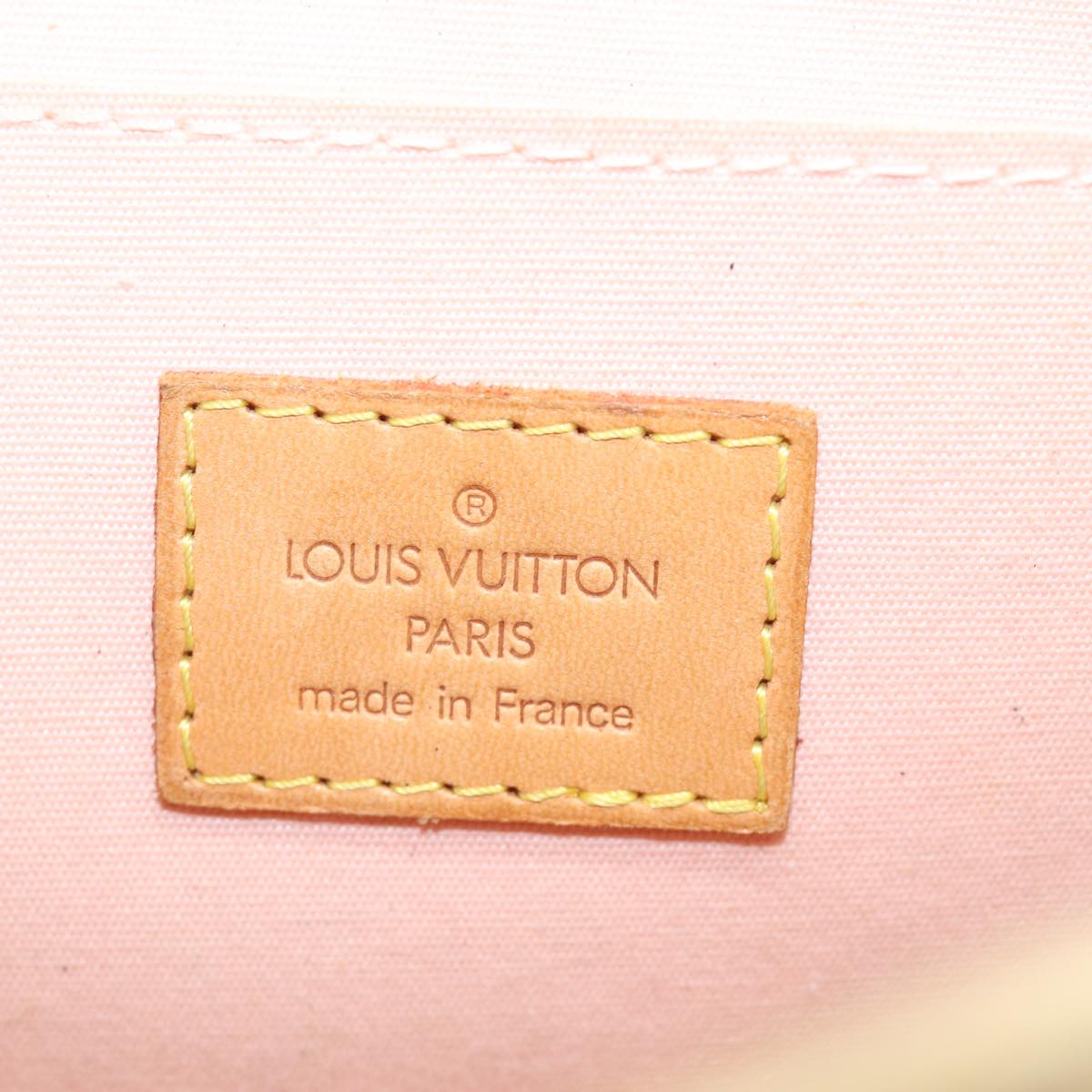 LOUIS VUITTON Vernis Biscayne Bay PM Bag Marshmallow Pink M91288 LV Auth 79248