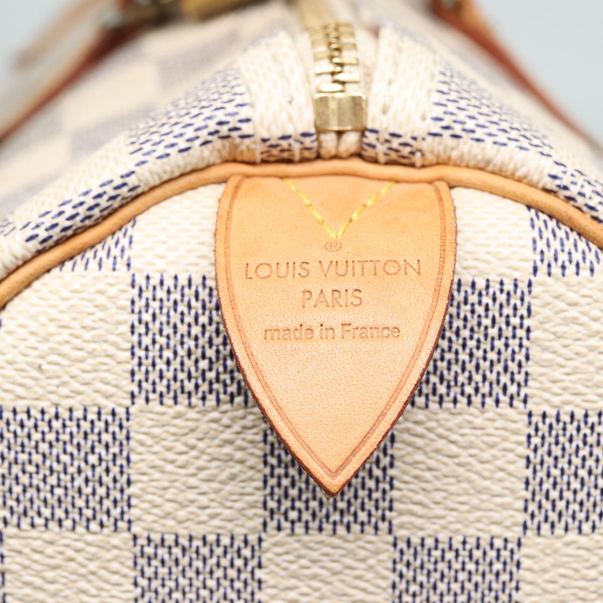 LOUIS VUITTON Damier Azur Speedy 35 Hand Bag N41535 LV Auth 79273