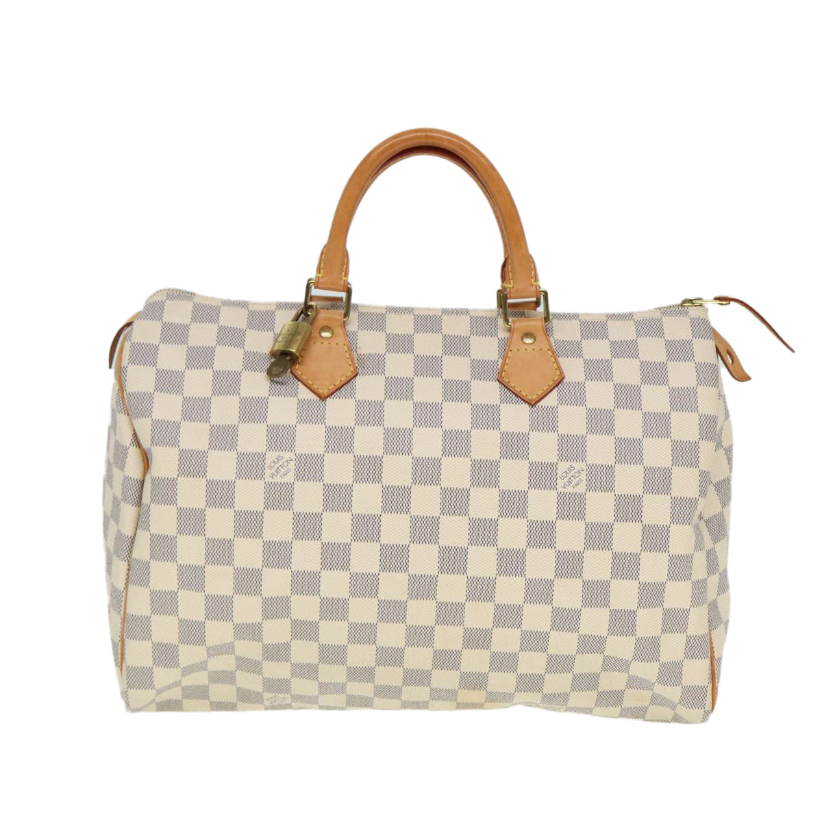 LOUIS VUITTON Damier Azur Speedy 35 Hand Bag N41535 LV Auth 79273