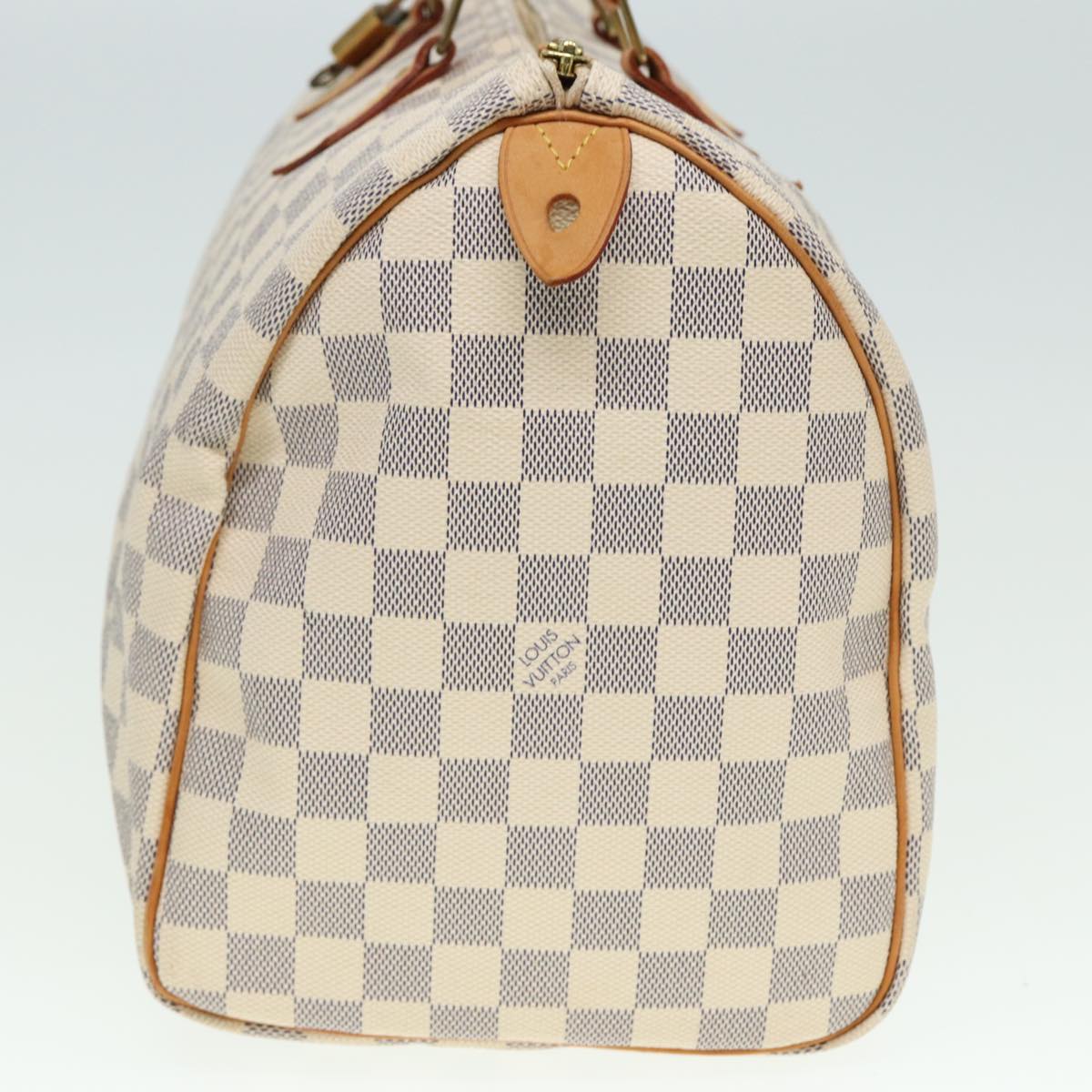 LOUIS VUITTON Damier Azur Speedy 35 Hand Bag N41535 LV Auth 79273