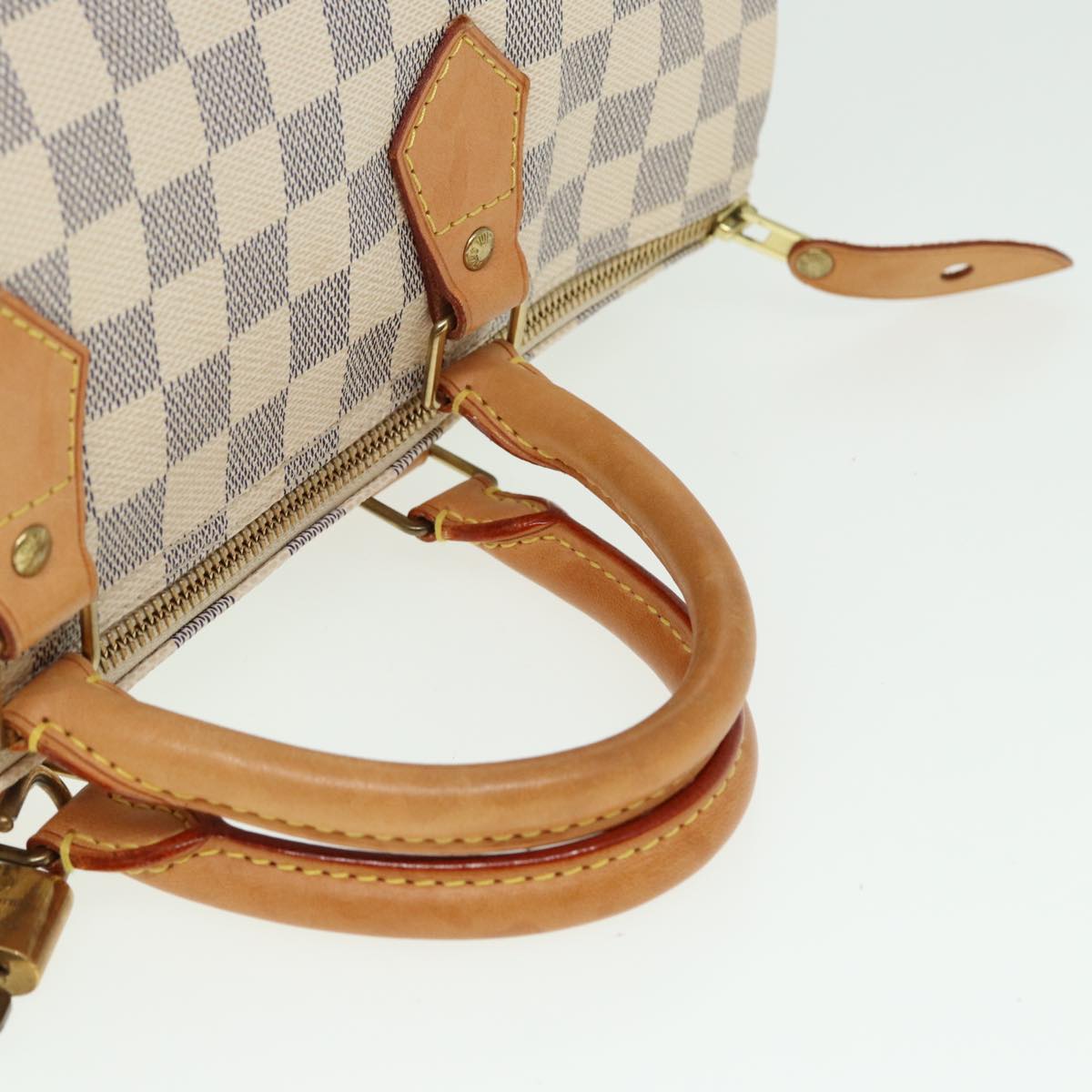 LOUIS VUITTON Damier Azur Speedy 35 Hand Bag N41535 LV Auth 79273