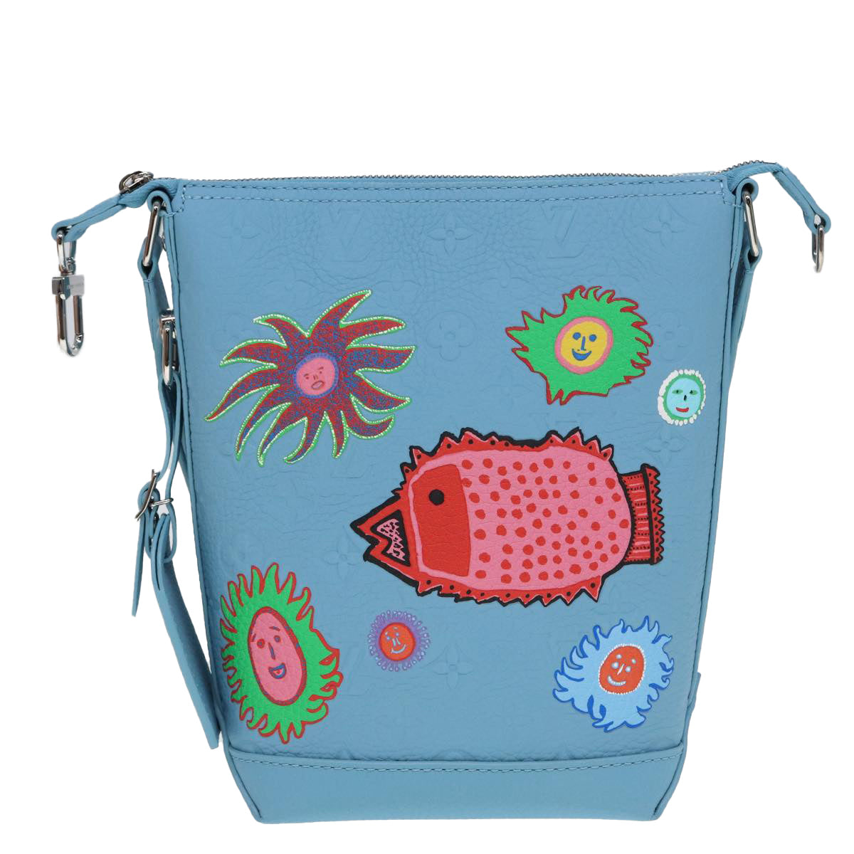 LOUIS VUITTON Monogram Yayoi Kusama Hobo Cruiser Bag Blue M21716