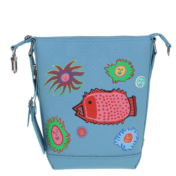 LOUIS VUITTON Monogram Yayoi Kusama Hobo Cruiser Bag Blue M21716 LV Auth 79276SM