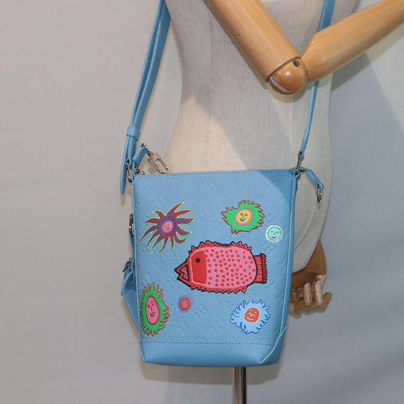 LOUIS VUITTON Monogram Yayoi Kusama Hobo Cruiser Bag Blue M21716 LV Auth 79276SM