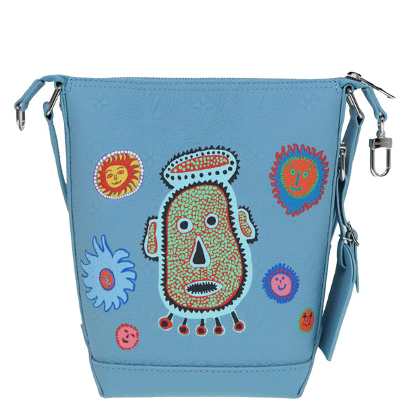 LOUIS VUITTON Monogram Yayoi Kusama Hobo Cruiser Bag Blue M21716 LV Auth 79276SM