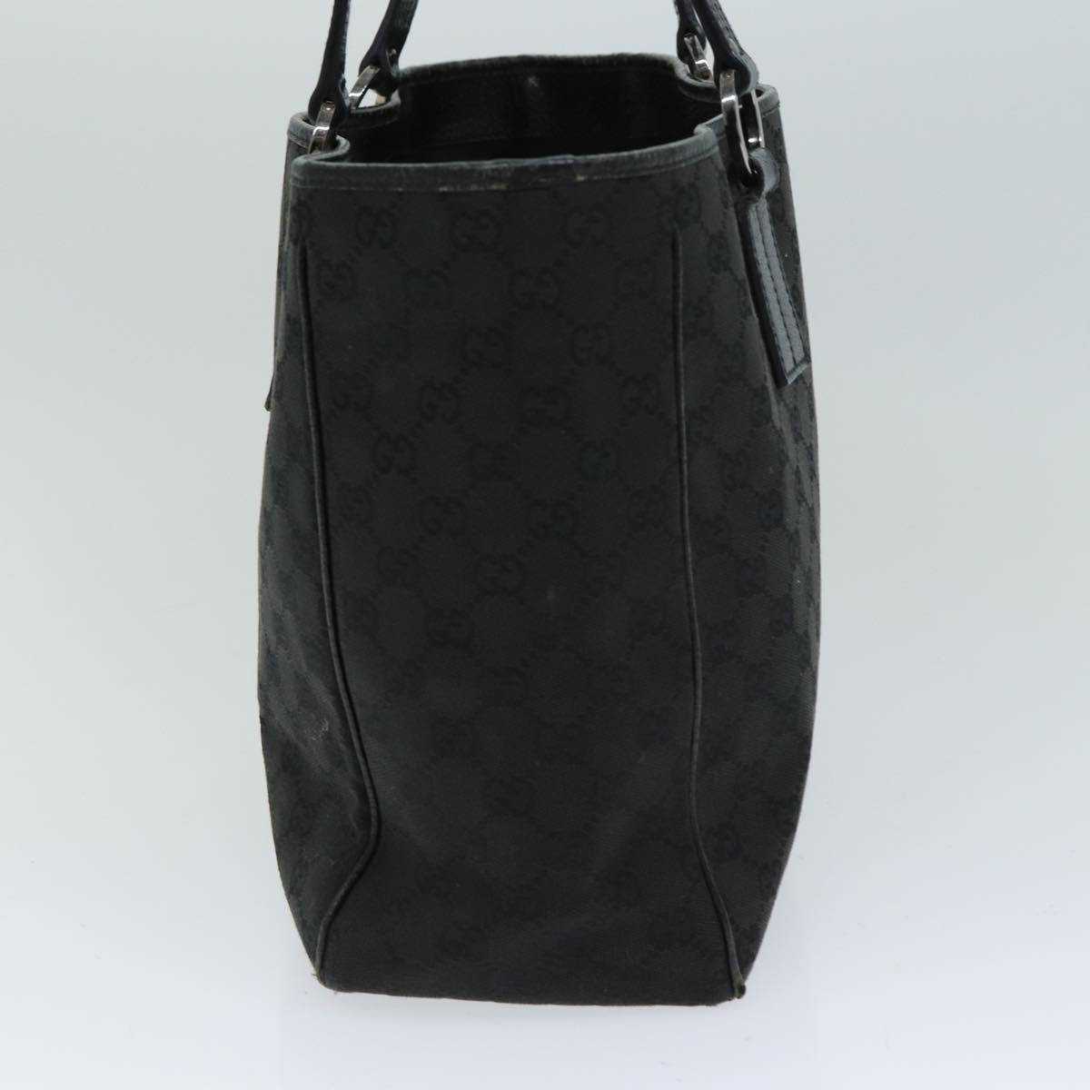 GUCCI GG Canvas Hand Bag Black 113017 Auth 79284