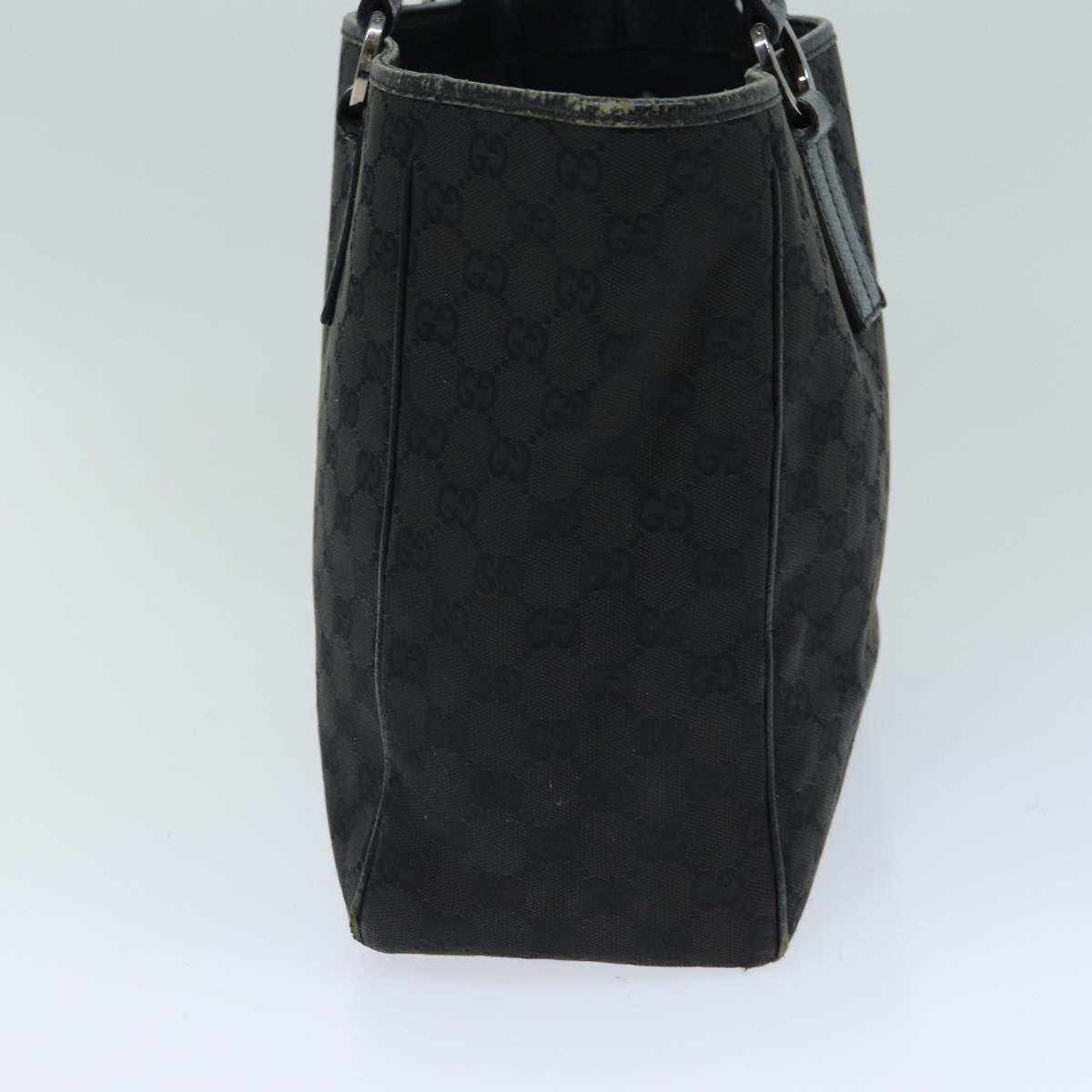 GUCCI GG Canvas Hand Bag Black 113017 Auth 79284