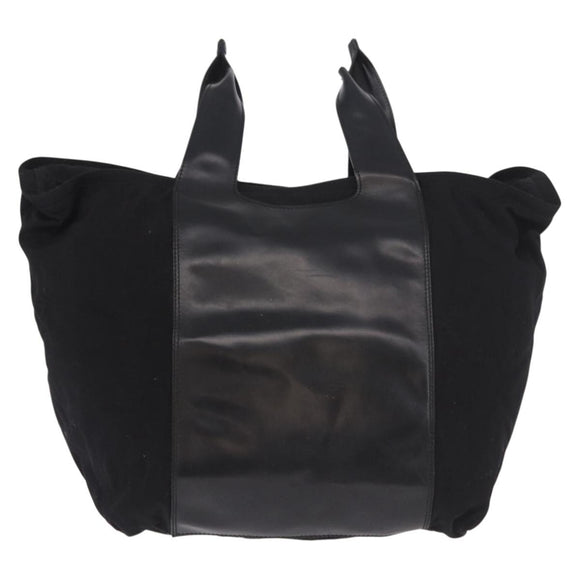 GUCCI Tote Bag Leather Canvas Black 019 2058 Auth 79287