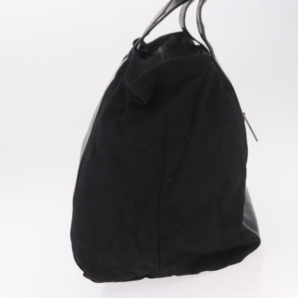 GUCCI Tote Bag Leather Canvas Black 019 2058 Auth 79287