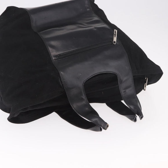 GUCCI Tote Bag Leather Canvas Black 019 2058 Auth 79287