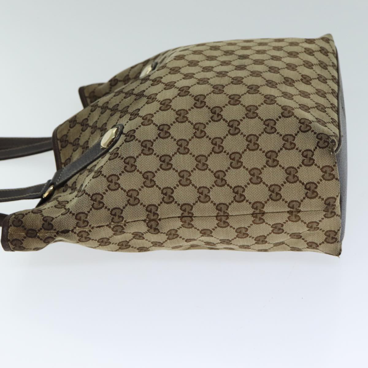 GUCCI GG Canvas Tote Bag Beige 158009 Auth 79289