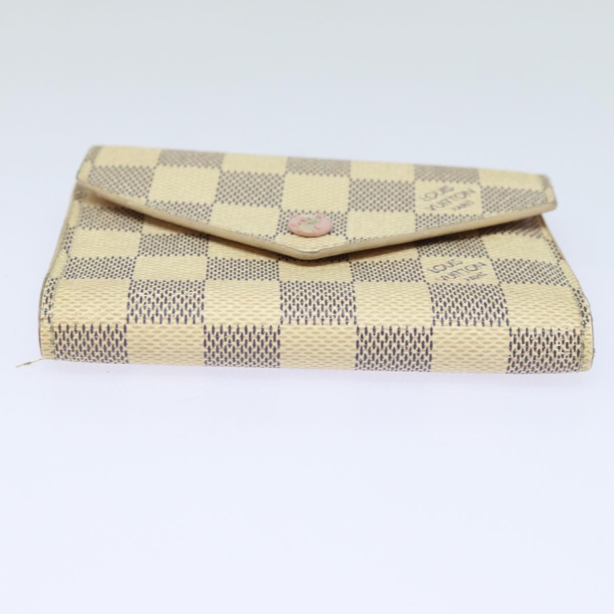 LOUIS VUITTON Damier Azur Portefeuille Victorine Wallet N64022 LV Auth 79297