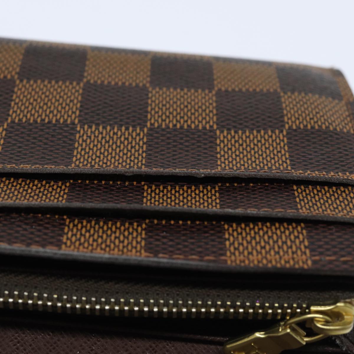 LOUIS VUITTON Damier Ebene Portefeuille Sarah Long Wallet N61734 LV Auth 79300