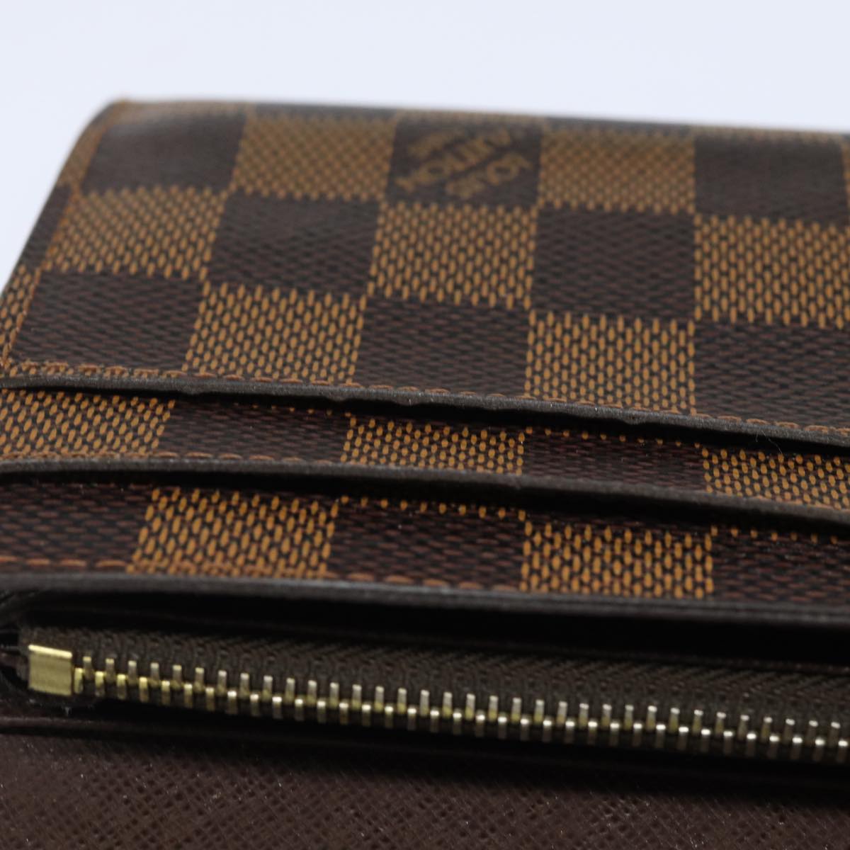 LOUIS VUITTON Damier Ebene Portefeuille Sarah Long Wallet N61734 LV Auth 79300