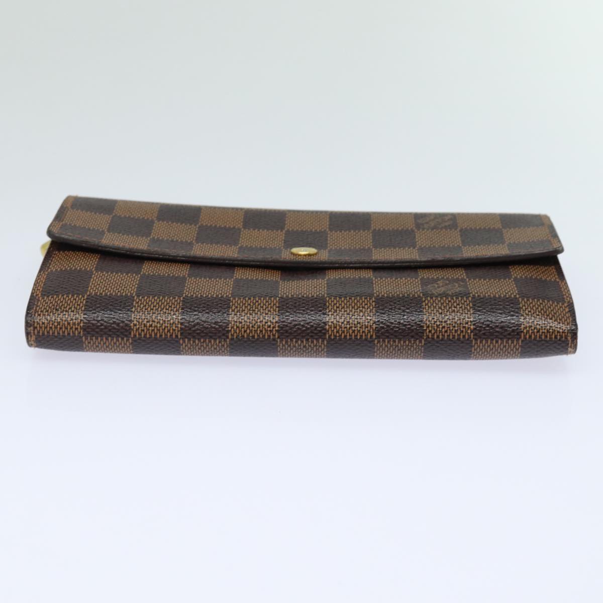 LOUIS VUITTON Damier Ebene Portefeuille Sarah Long Wallet N61734 LV Auth 79300