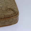 CELINE C Macadam Canvas Shoulder Bag Leather Beige Auth 79305-16