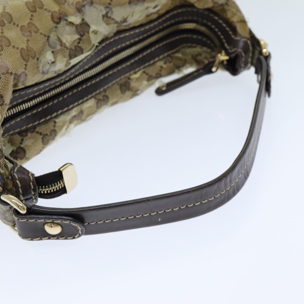 GUCCI GG Crystal Shoulder Bag Beige 223965 Auth 79308